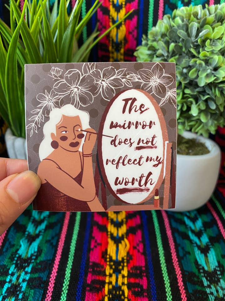 Mirror Die Cut Matt Vinyl Body Positiv Kli för wholesale av Las Chingonas Tambien Lloran