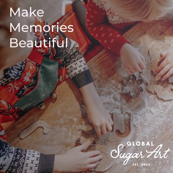 Global Sugar Art - Wholesale Cake/cupcake topper - Poinsettia Sugar Flower & Holly Leaf Spray Kit for Cakes, by Global Sugar Art, Small with Berries6