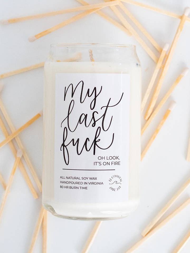 My Last Fuck Funny Candle for wholesale by EJCoastal