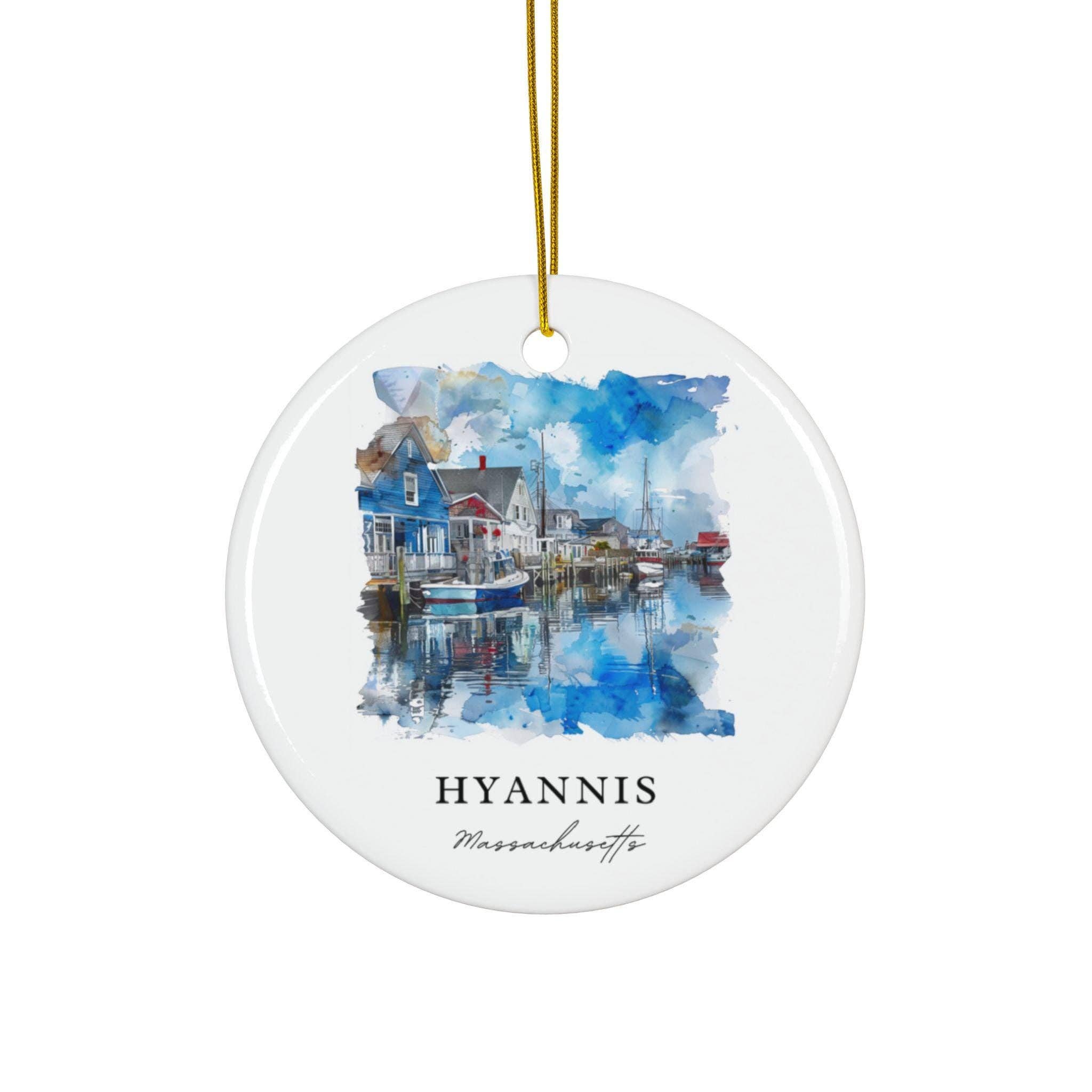 Premium Travel Art - Wholesale Ornament - Hyannis Ornament | Authentic Cape Cod | Ceramic0