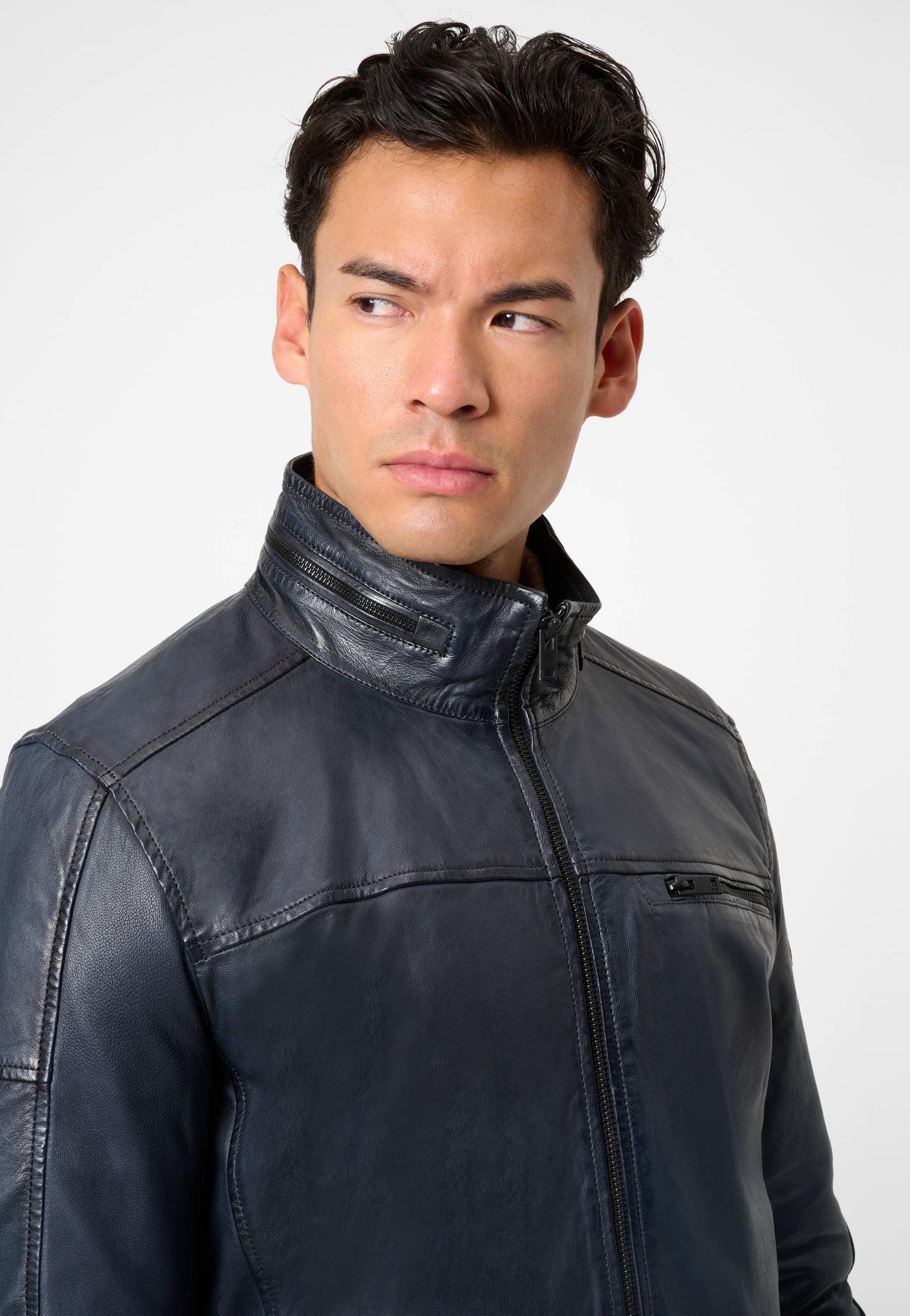 Ricano - Wholesale Leather Jacket - Men's - Men's leather blouson Ricma with stand-up collar13