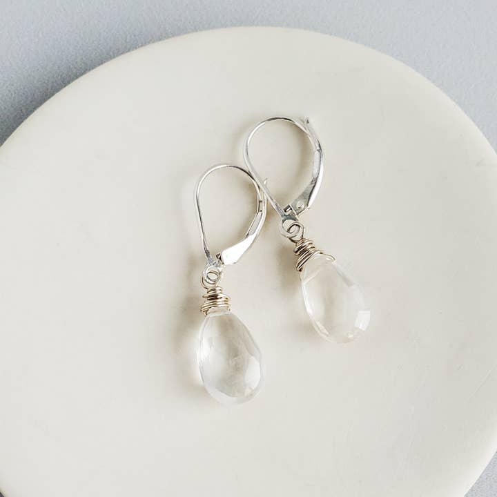 Carrie Whelan Designs - Wholesale Dangle Earrings - Crystal Quartz Earrings, Gemstone Drop Earrings1