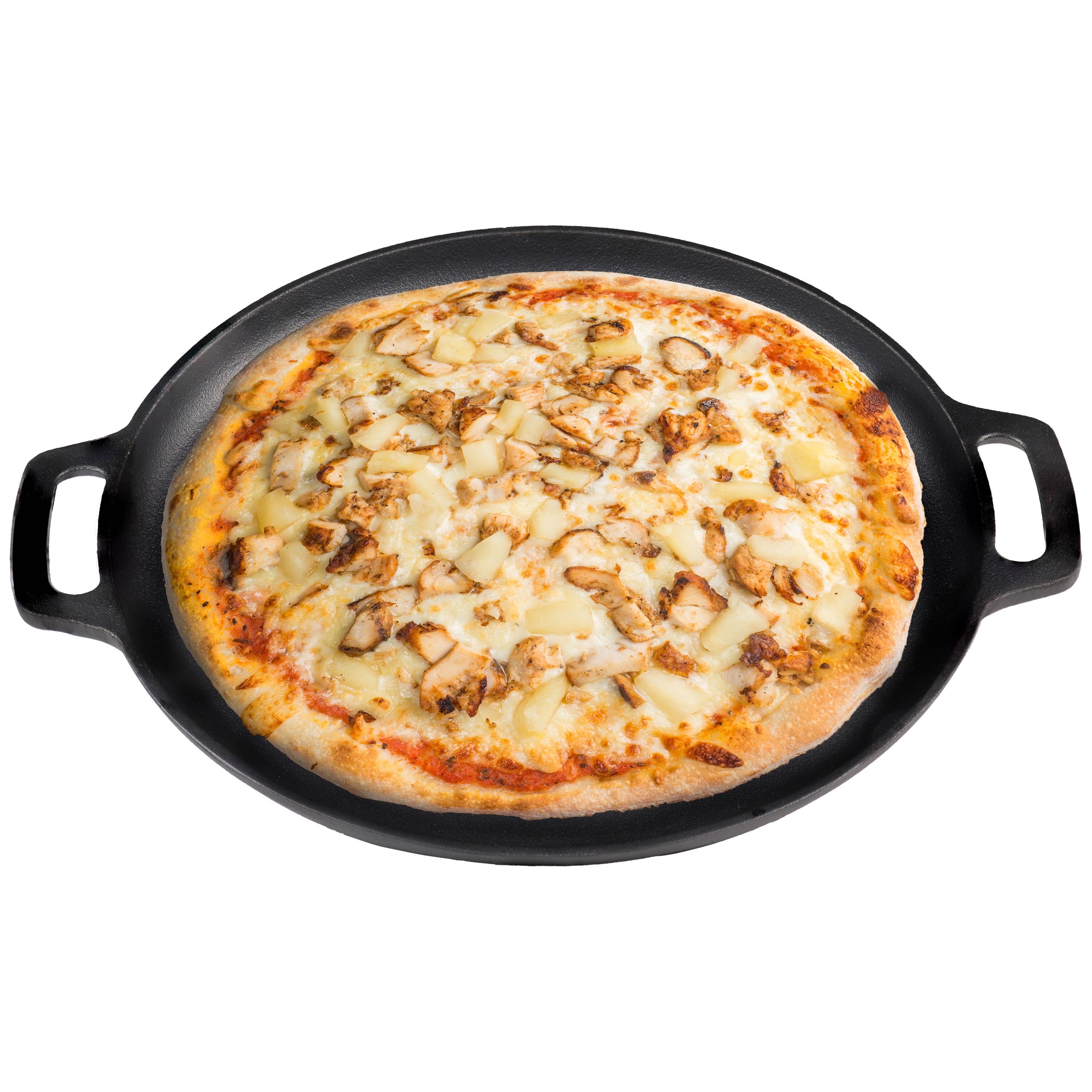 Sunnydaze Decor - Wholesale Pan - Seasoned Cast Iron Pizza Pan with Handles - 13.75-Inch4