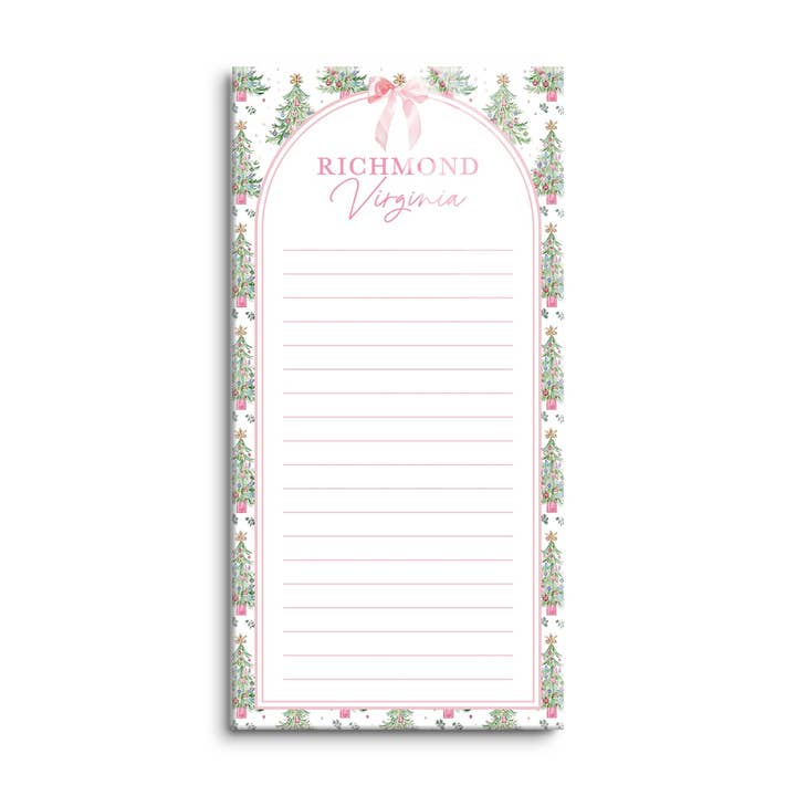 White 8x16 Glass Dry Erase-Blush & Baubles Christmas | Custom for wholesale on Faire
