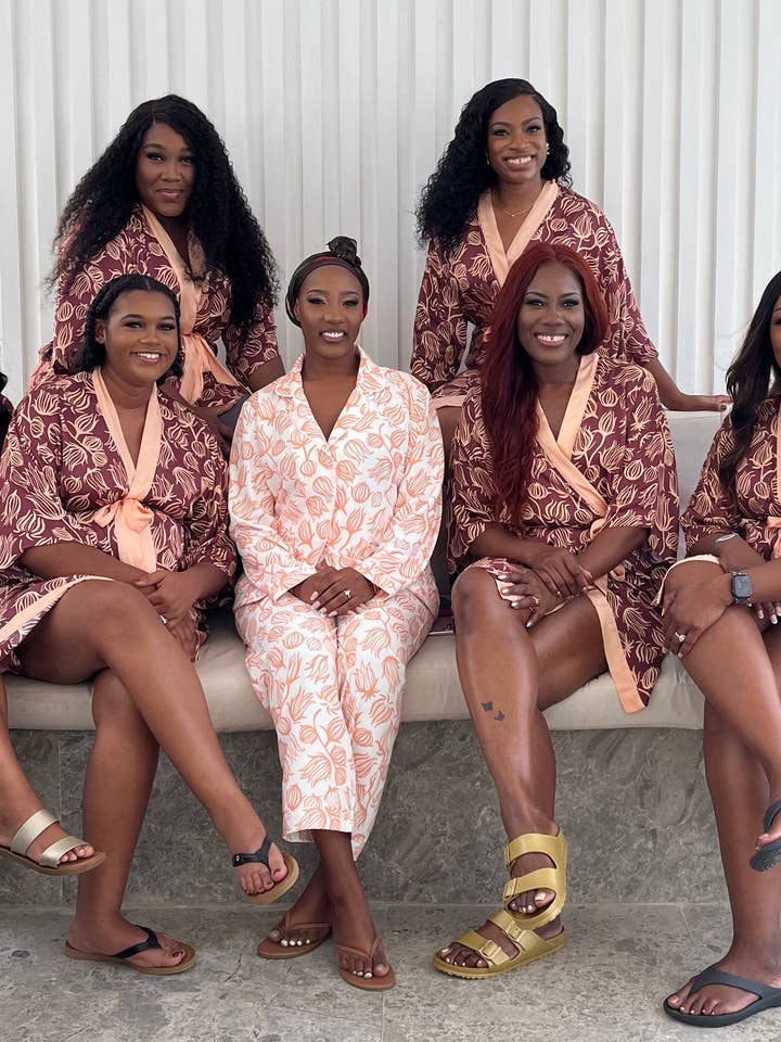 Melda Moda - Wholesale Robe - Women's - Satin Women’s Robe – Bissap Print2