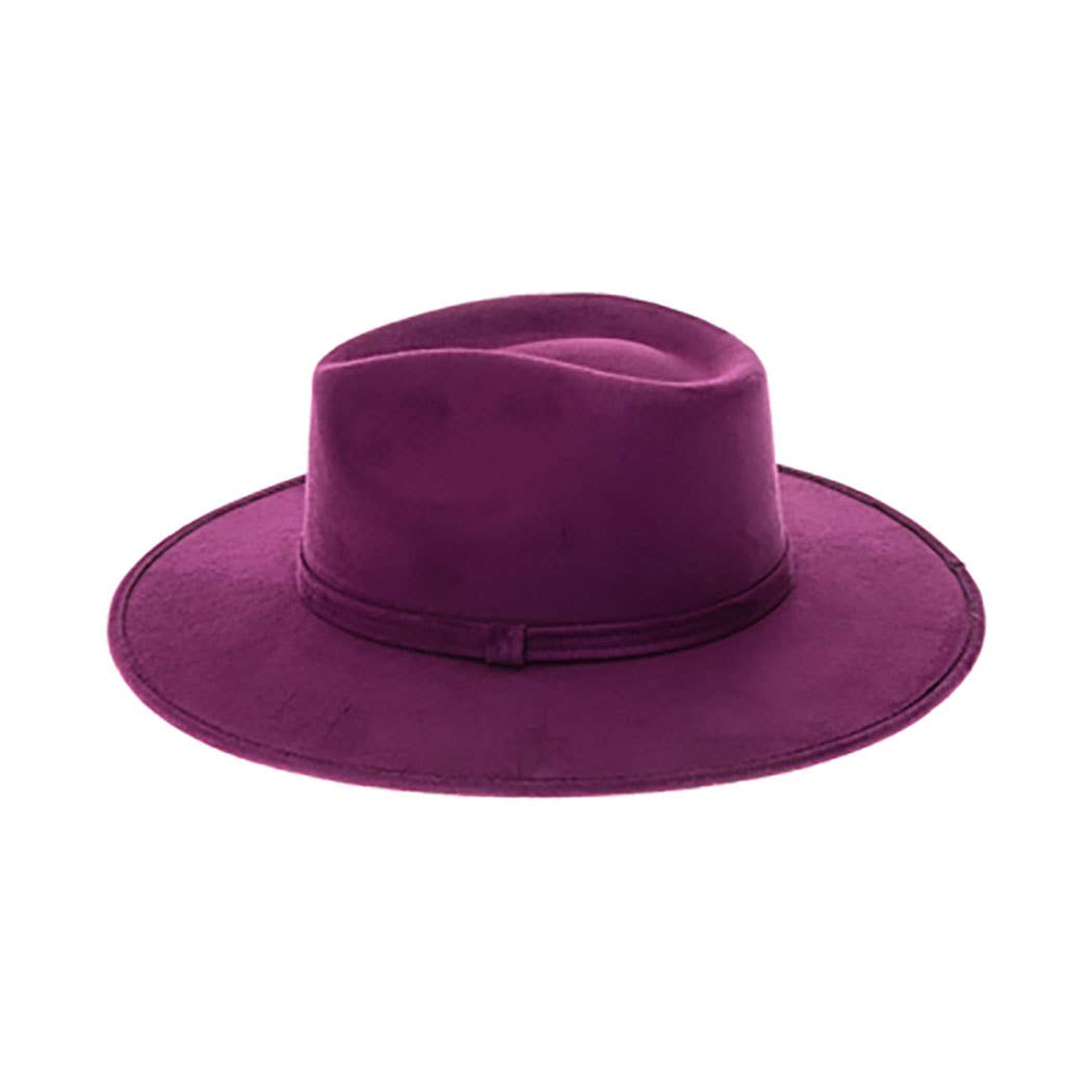 AdornWise - Wholesale Fedora – Women’s - Premium Vegan Suede Rancher Hat with Stiff Brim13