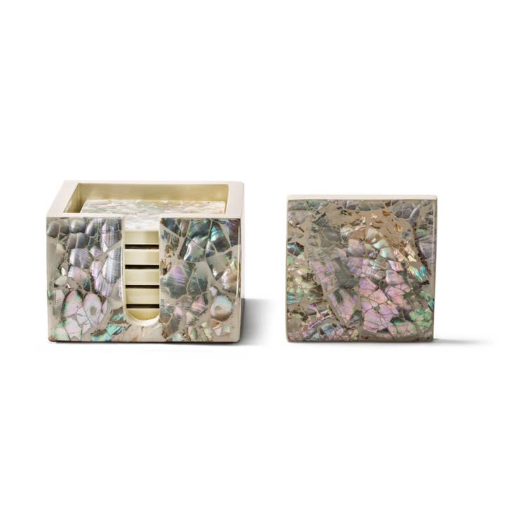 Mother of Pearl - Natural Coaster Set for wholesale by LADORADA