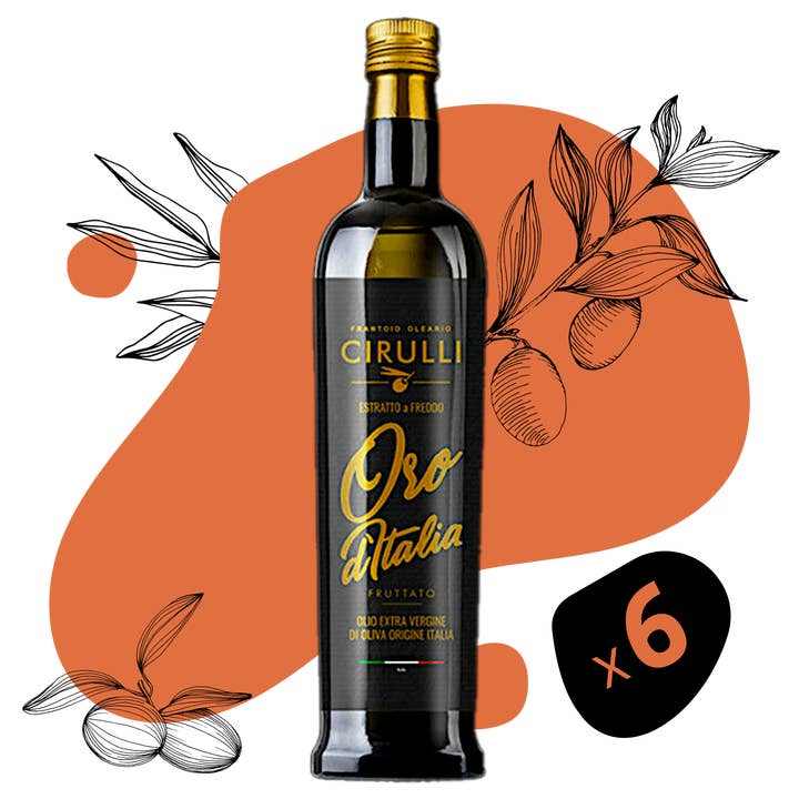 6 Bottiglie di olio EVO • 6 X 500ml per la vendita all'ingrosso da parte di Olio Cirulli