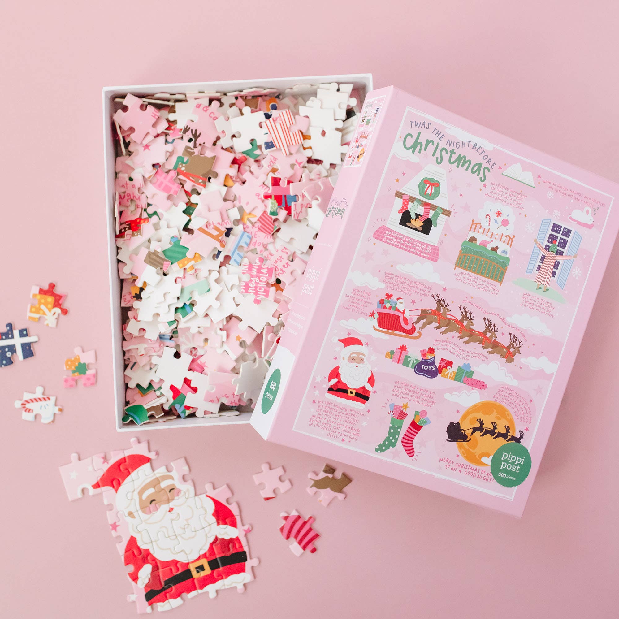 Pippi Post - Vente Puzzle – enfant - Twas The Night Before Christmas - Puzzle de 500 pièces6