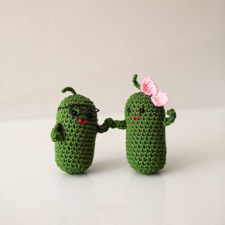 TOMOPOD LLC - Wholesale Decorative Tabletop Object - Emotional Support Pickle Crochet, Housewarming Gift3