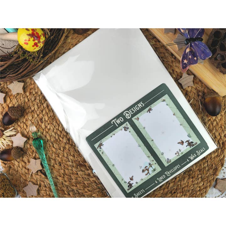 Wings of Fantasy - Wholesale Stationery/Notecard Set - Fantasy Fox Letter Writing Set | Art Nouveau Style Writing Set| Vintage Style Stationery with Wax Seals| Pen Pal Stationery Gift8