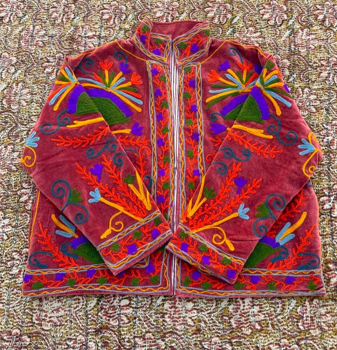 Bhawana Handicrafts - Wholesale Jacket – Women's - 5 Pcs Assorted New Velvet handmade suzani embroidery Jackets5