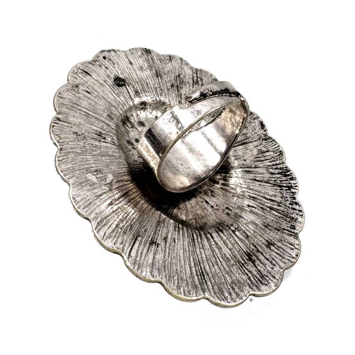 Lunar Deer - Wholesale Cocktail/Statement Ring - Large Western Concho Statement Ring1