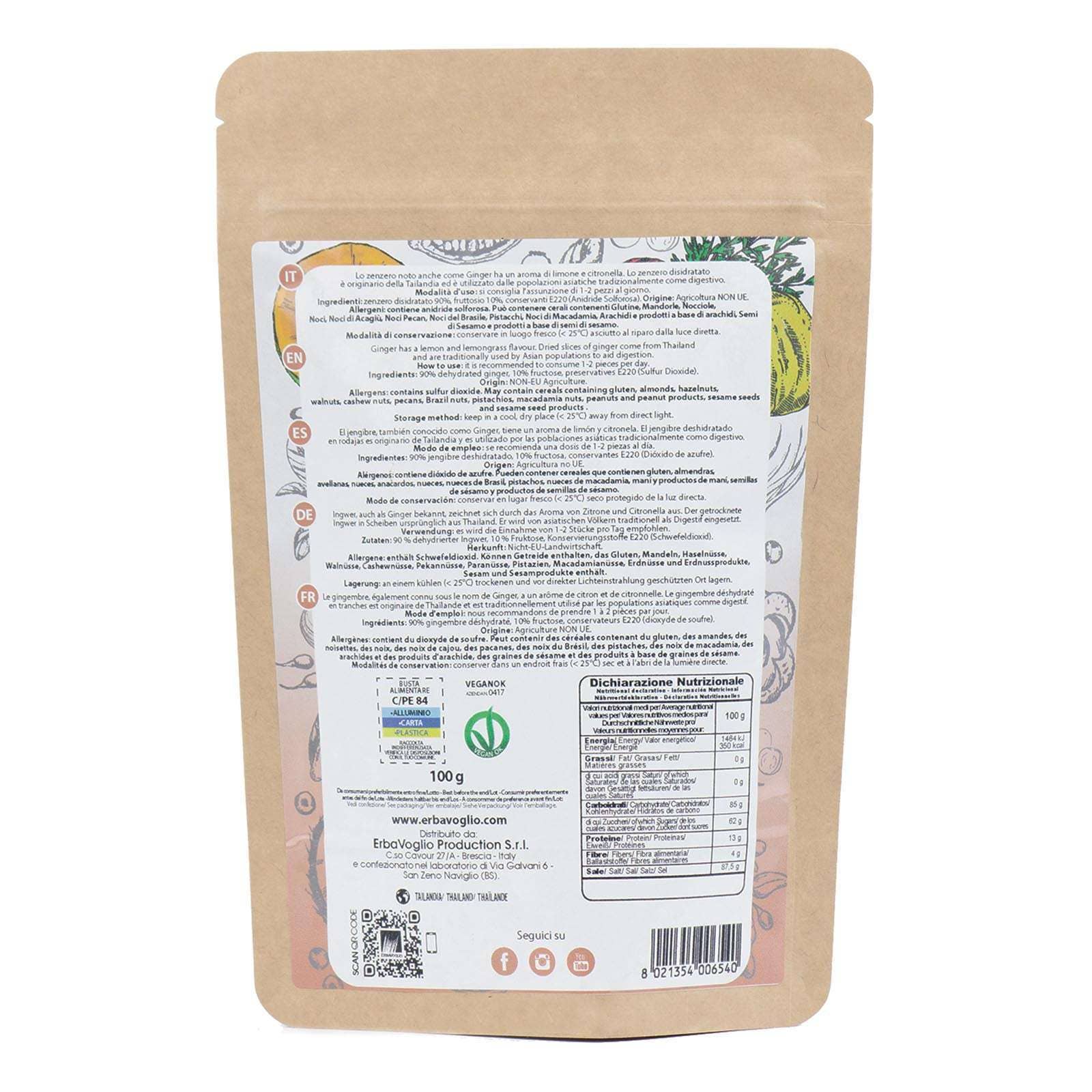 Erbavoglio - Wholesale Health/Detox Tea - Dehydrated Ginger1