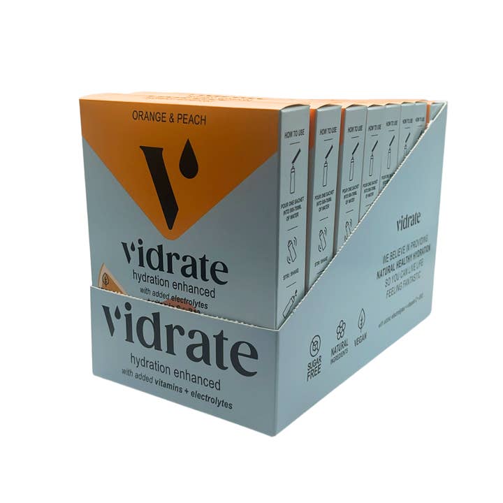 ViDrate - Wholesale Powdered Health Drink - Vidrate Orange & Peach Hydration Sachets