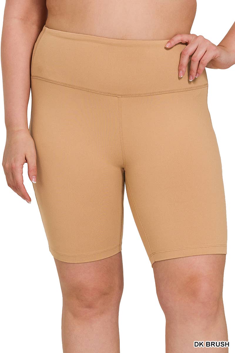 Vanilla Monkey - Wholesale Athletic Shorts - Women's - Plus Brushed Microfiber Wide Waistband Biker Shorts17