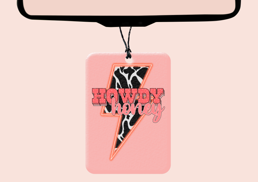 Texas Petunias Boutique – wholesale Car Freshener - Women’s – Howdy Honey Car Felt Freshener2