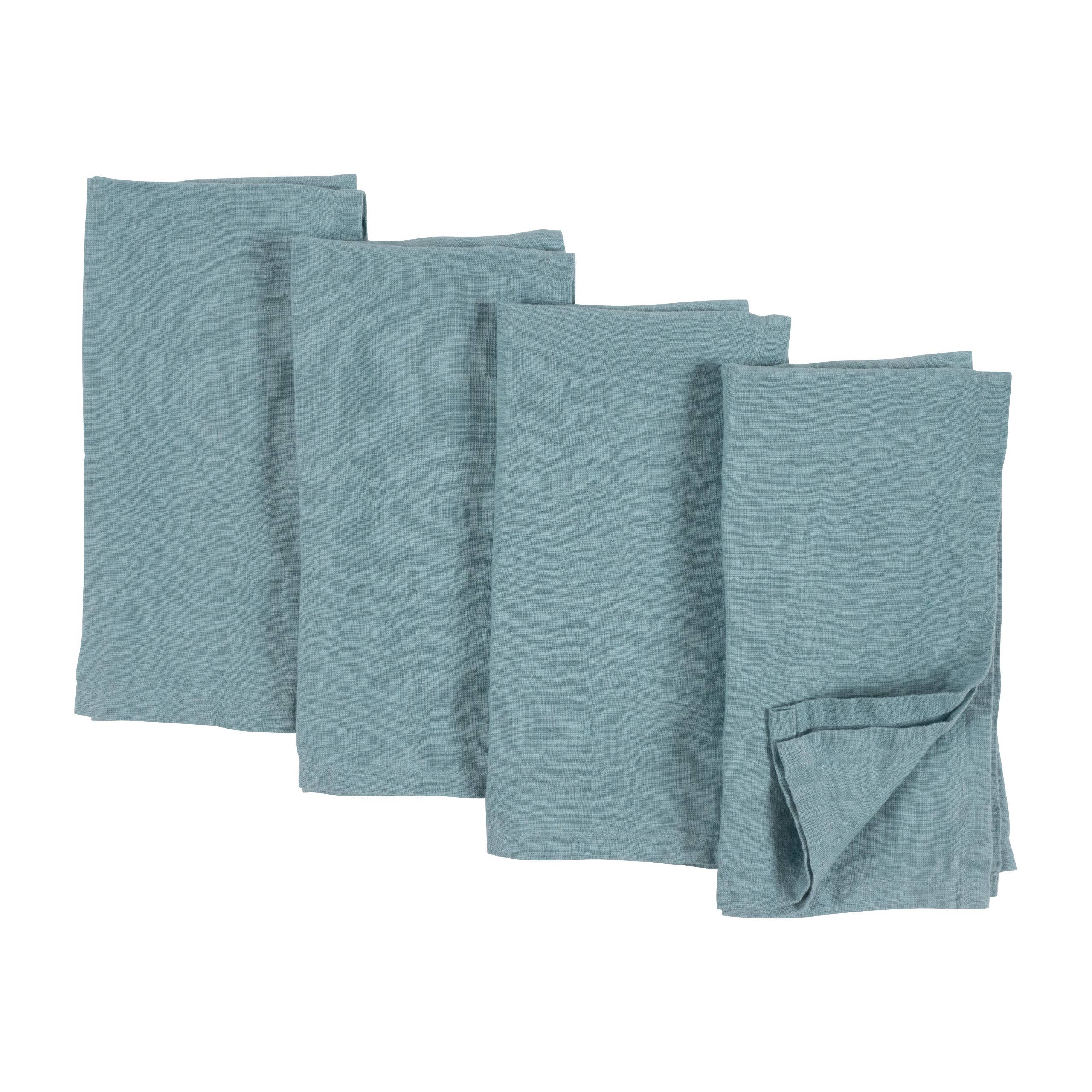 KAF Home - Wholesale Dinner & Cloth Napkin - Verona 100% Stone Washed Linen Napkins-Set Of 4, 20" x 20"13