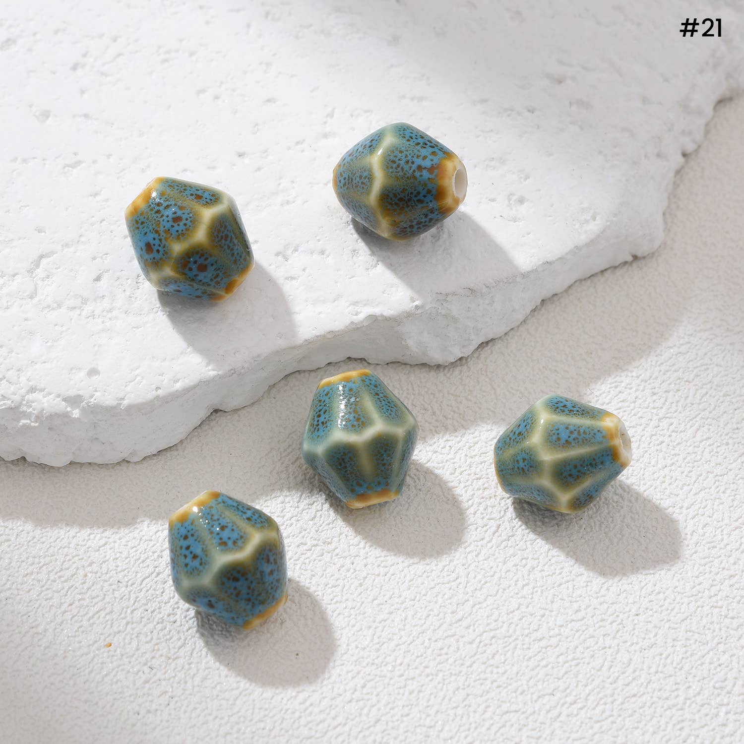 Beads Creation - Wholesale Beads - Diamond Ceramic Bead Sparkling Gemstone Spacer ORG27820