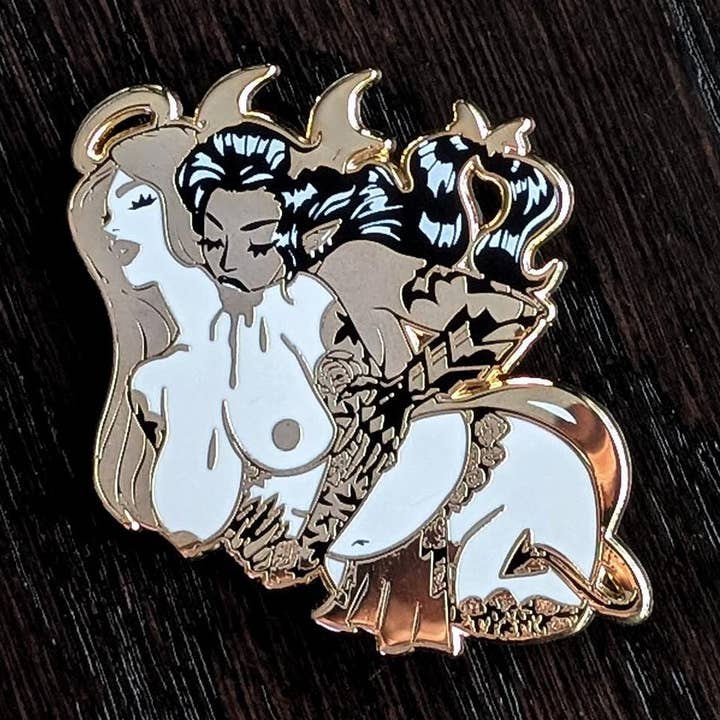 Vampire Lovers Collectors Hard Enamel Pin - Yin and Yang 4 for wholesale by WitchesandPins