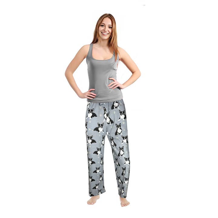 E&S Pets - Wholesale Sleepwear Bottom - Women's - Boston Terrier Pajama Bottoms - Pet Lover Pajama Pants