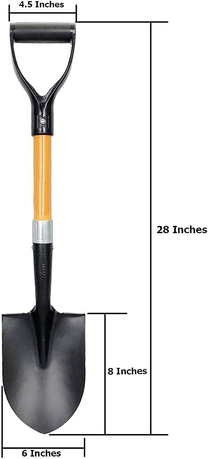 Ashman Online - Wholesale Garden Tool - Ashman Round Shovel (Medium) – (2 Pack) – 27 Inches in Length, Durable Handle, Round Shovel with Comfortable Grip with a Sturdy Blade, Multipurpose Premium Round Point Blade Shovel.6