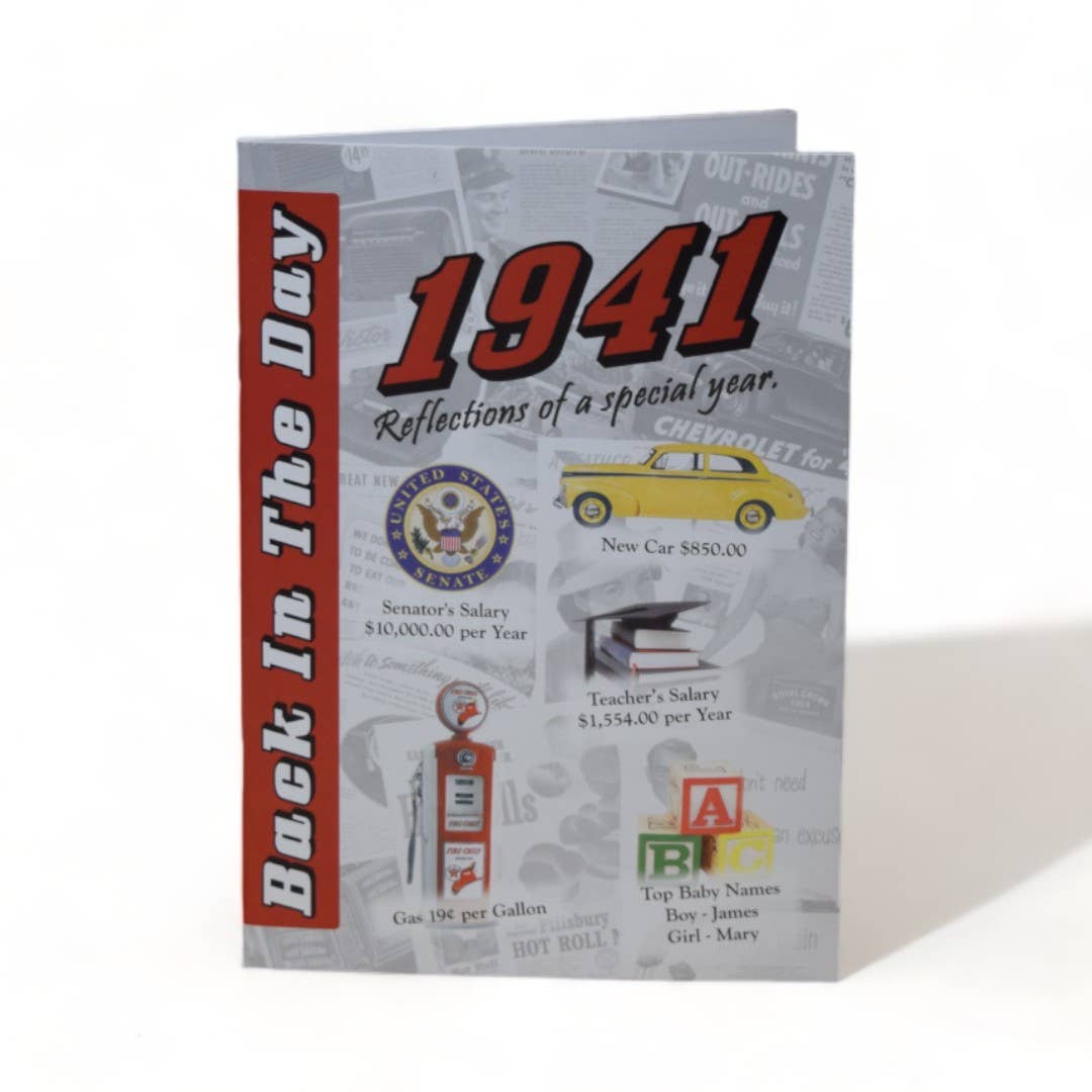 3 Oak Publishing / Back In The Day - Wholesale Everyday Greeting Card - 1941 Back In The Day Greeting Card / Booklet (envelope inclu1