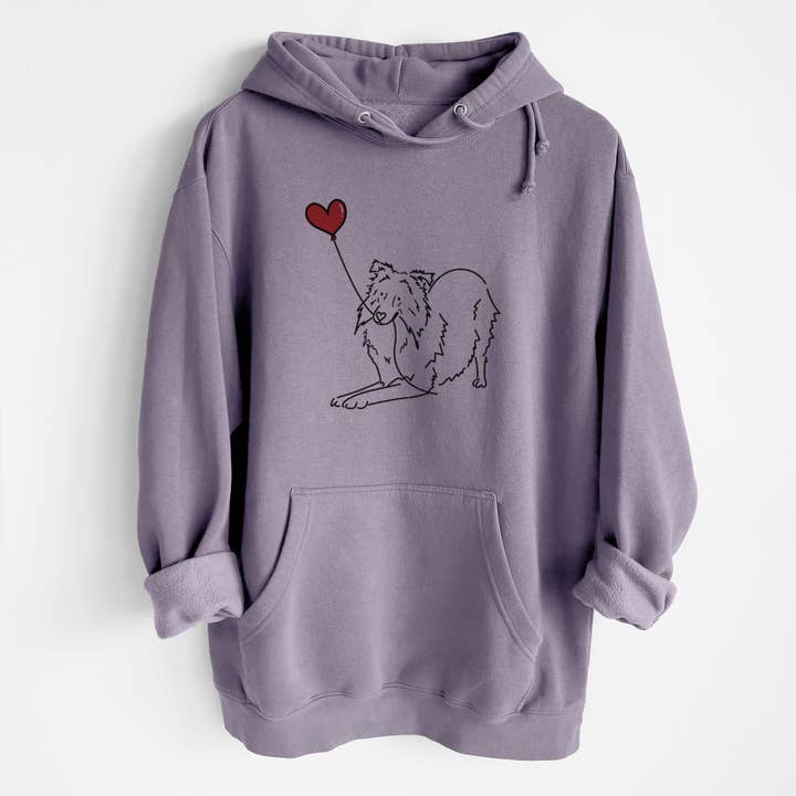 Shetland Sheepdog Heart String - Heavyweight Fleece Hoodie for wholesale by Inkopious