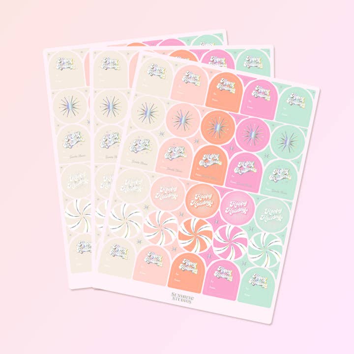 Sunshine Studios - Wholesale Gift Tag Label - Gift Labels | Holiday Holographic