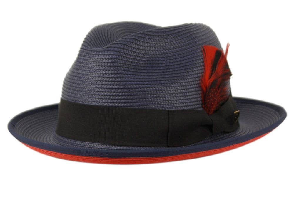 Epoch hats - Wholesale Fedora - Unisex - Polybraid Two Tone Fedora Hats with Grosgrain Band 1