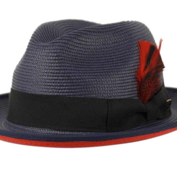 Epoch hats - Wholesale Fedora - Unisex - Polybraid Two Tone Fedora Hats with Grosgrain Band 1