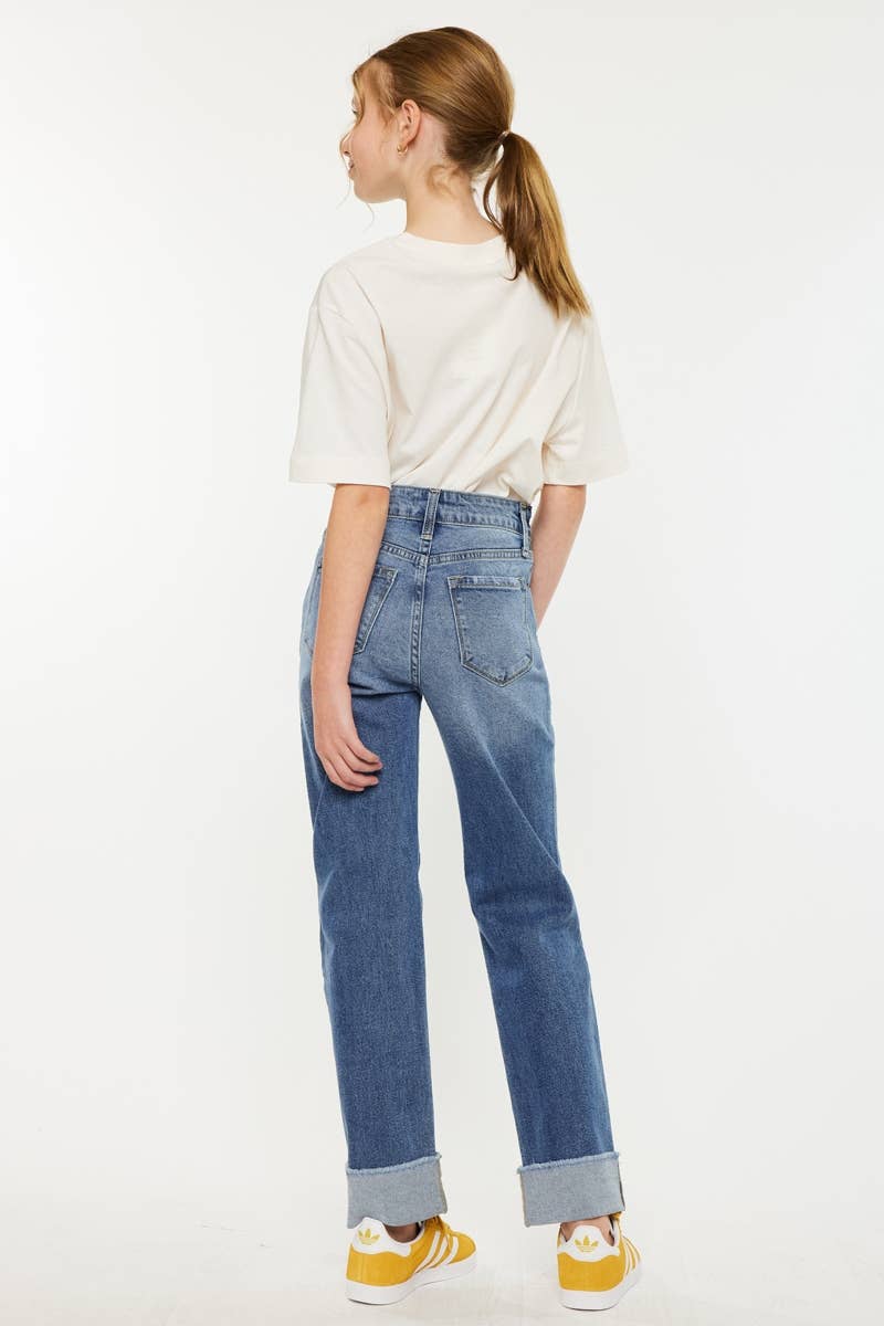 MEDIUM YOUTH OPEN PACK  HIGH RISE STRAIGHT JEANS-YC20065M for wholesale on Faire5
