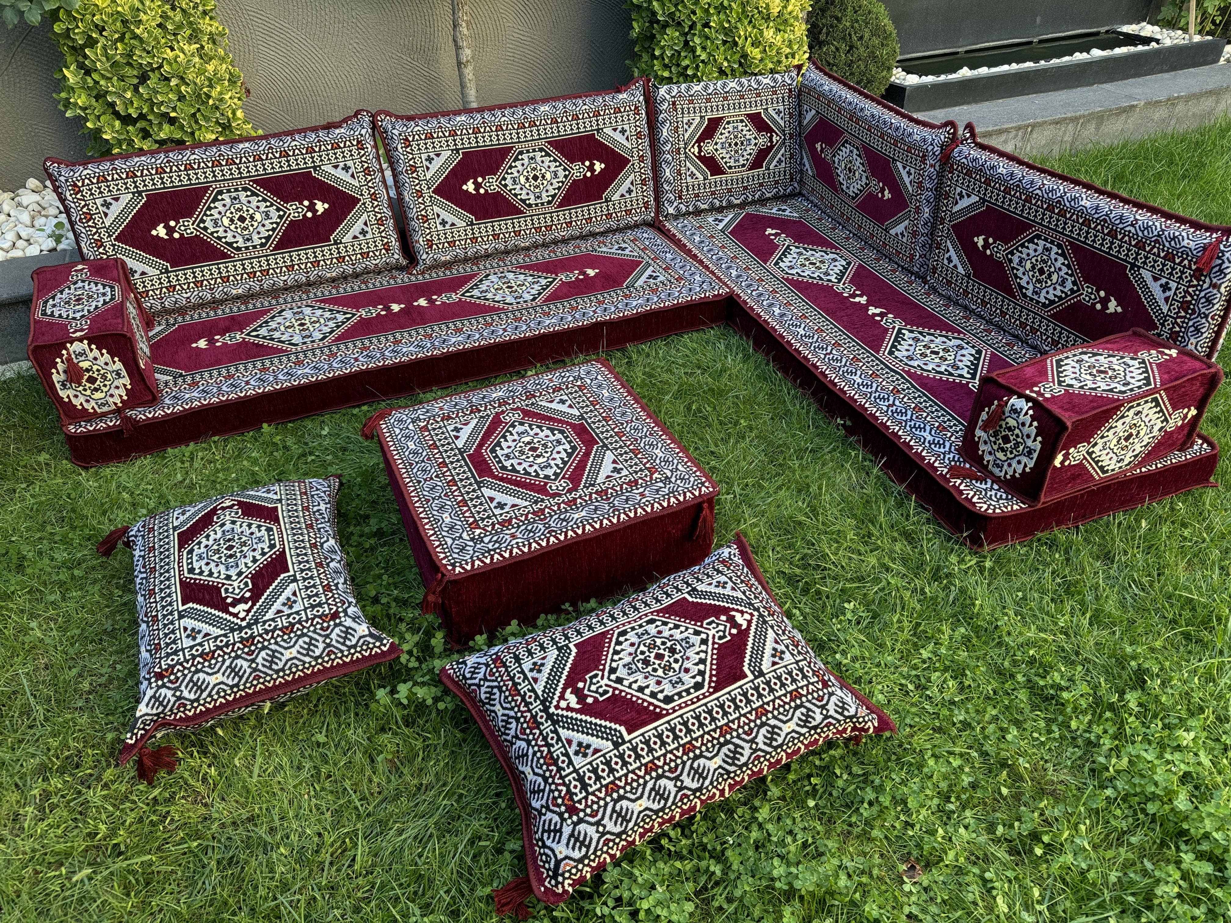 The Loom Wholesale – Engroshandel Sofa – Håndlavet Gulv Siddesofa Sæt - Traditionel Ottoman13
