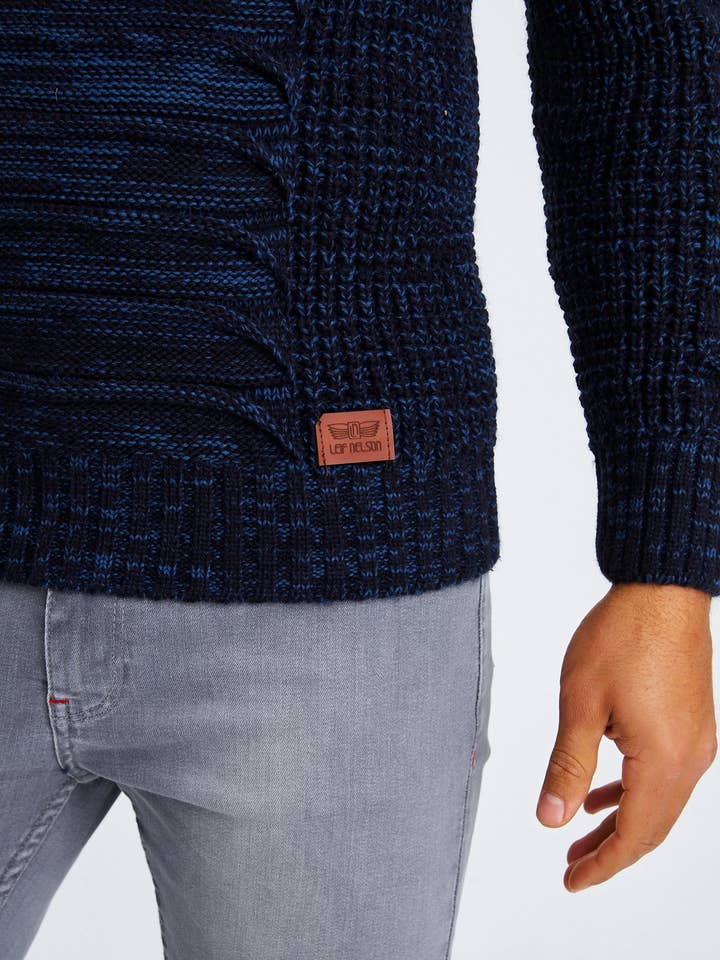 Leif Nelson GmbH - Wholesale Knit Sweater - Men's - Men's Knit Sweater Chunky Knit Shawl Collar LN-557517