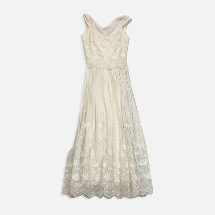 Vintage Cream Lace Bridal Dress for wholesale by The Era NYC