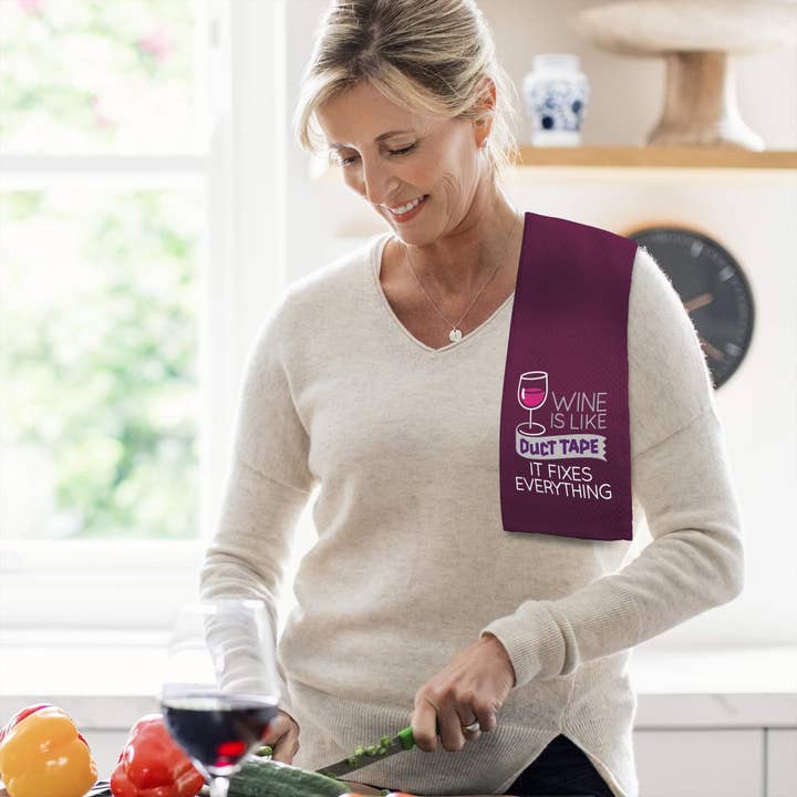 Chris’s Stuff Inc. - Wholesale Tea Towel - Duct Tape Embroidered Kitchen Towel3