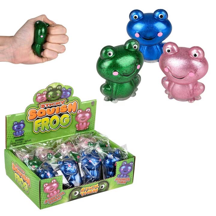 JSBlueRidge Toys – wholesale Fidget toy – Kids – Frog Fidget Sticky Squishy Kids Toy- Assorted