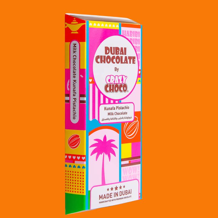 Lumenil - Wholesale Chocolate Covered Sweets - The Original Dubai Kunafa Chocolate 7oz Bar | Made In Dubai1