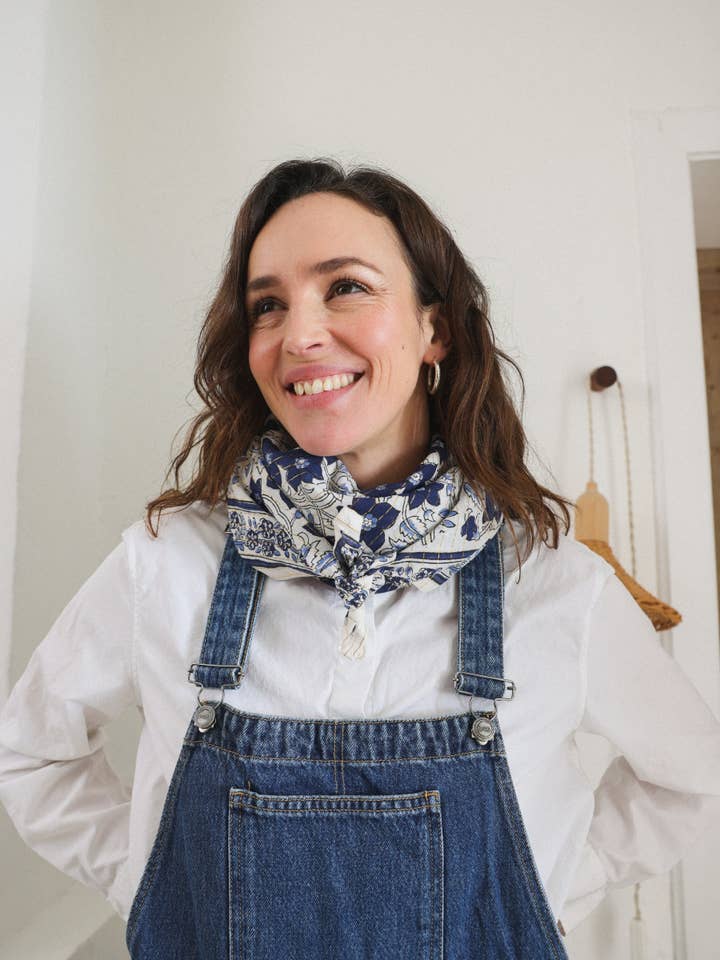 Lenço Adulto Azul em Lurex 100 cm por atacado de SO FAMILY