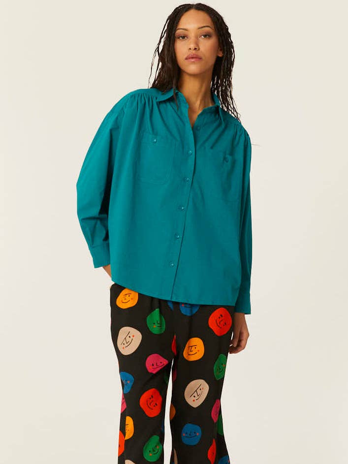 CAMICIA OVERSIZE VERDE per la vendita all'ingrosso da parte di Pepaloves