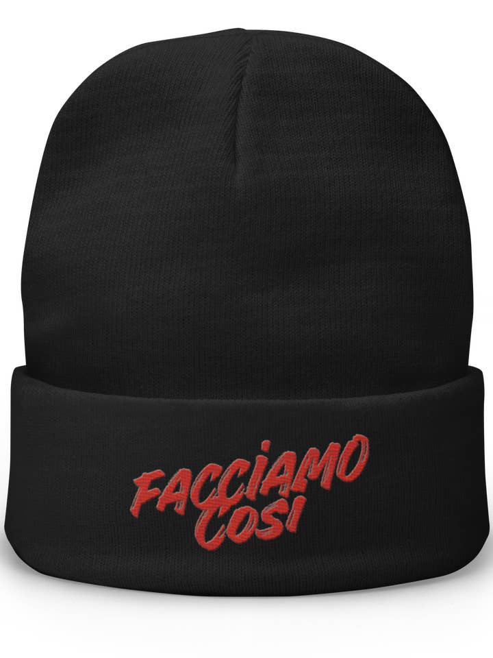Facciamo Cosi Embroidered Beanie Hat (Unisex) for wholesale by Facciamo Cosi