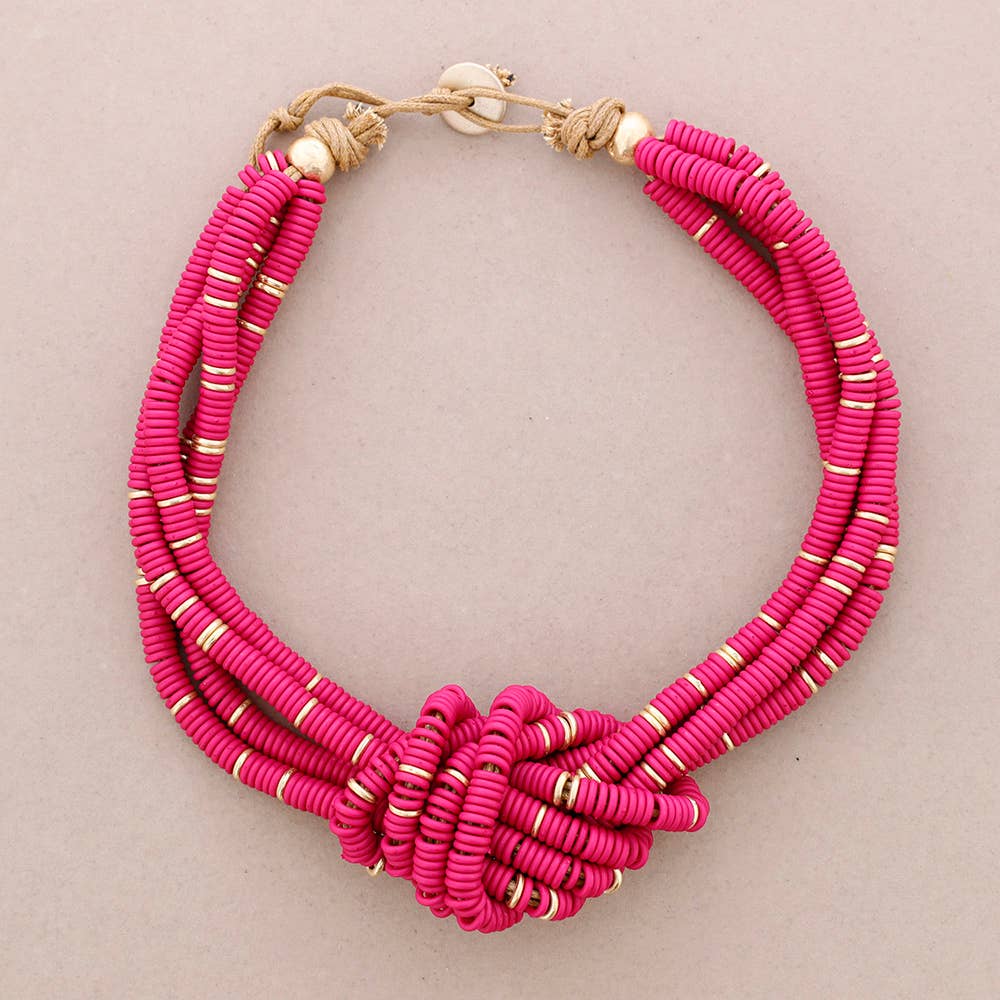 Sonata - Wholesale Beaded/Pearl Necklace - Resin Beaded Knot Necklace3