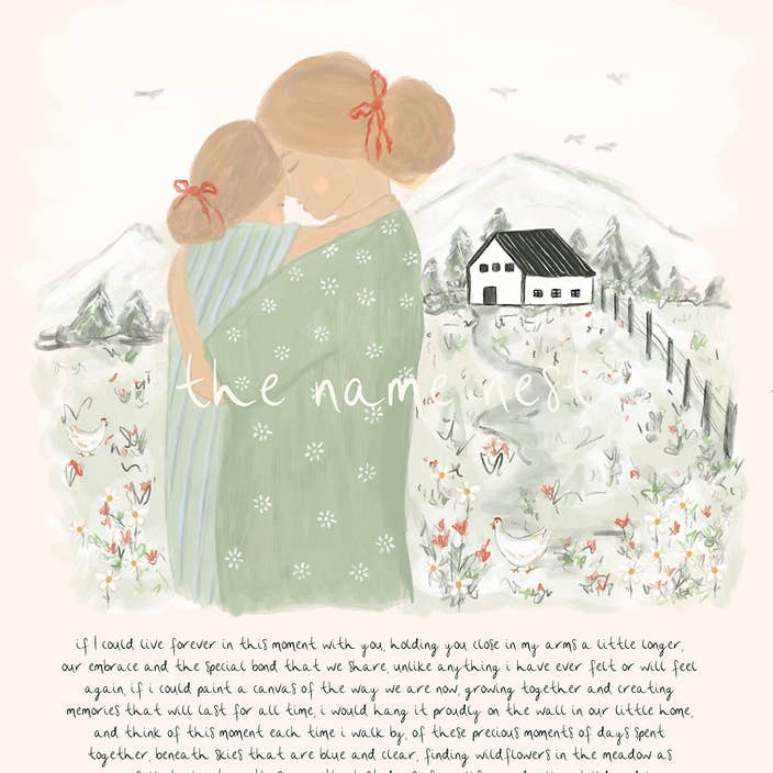 the name nest - Wholesale Art print - forever in this moment with you A4 artwork