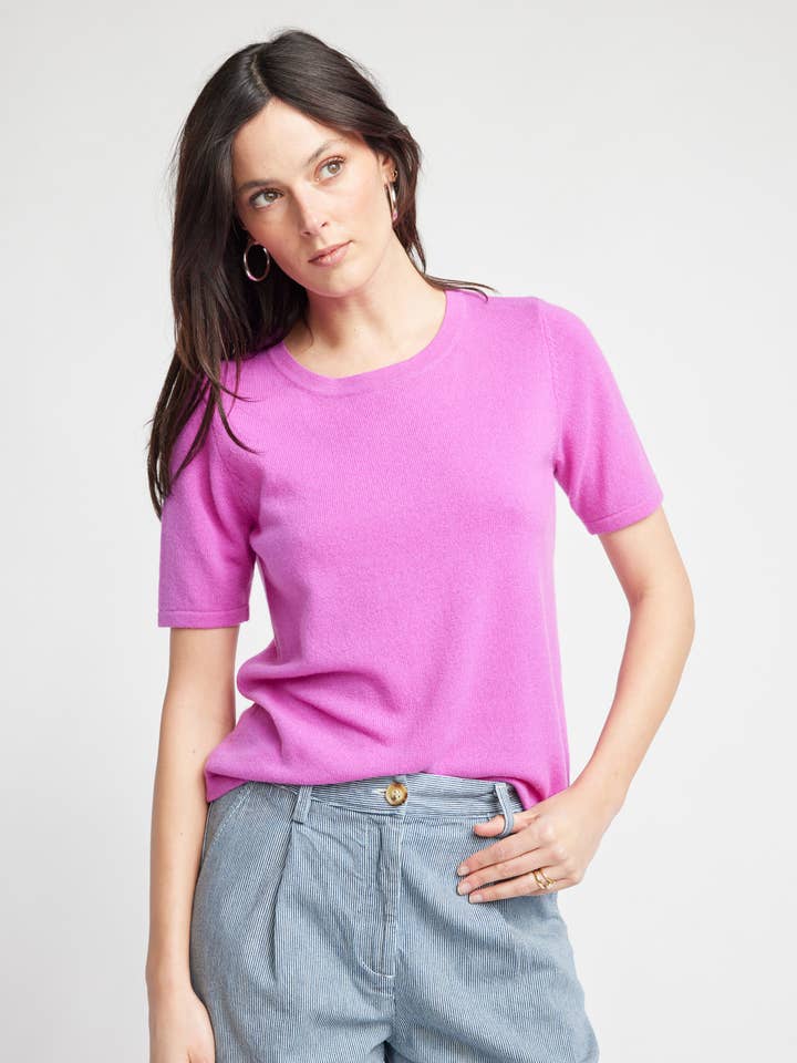 Brea Cashmere T-Shirt Sweater for wholesale by Self Contrast