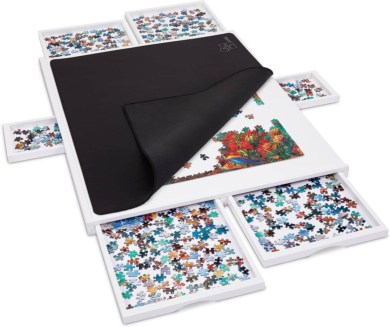 Jumbl – Großhandel Puzzle - Erwachsene – 1500-teiliges Puzzletafel aus Holz, 27 Zoll x 35 Zoll mit Deckel8