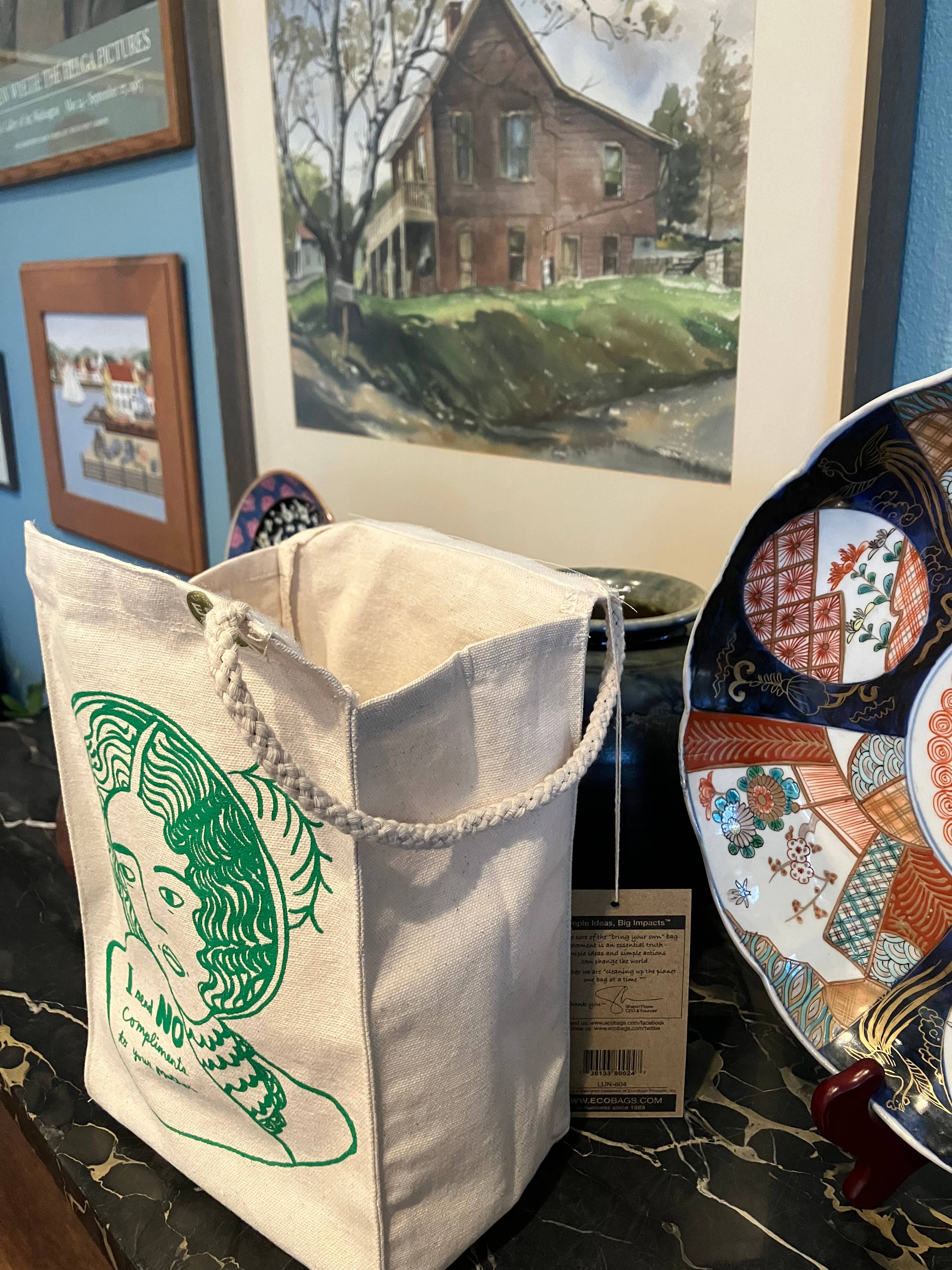 Colleen Harrington Studio - Wholesale Tote Bag - Unisex - Recycled Canvas Lunch Bag - I Send No Compliments 11