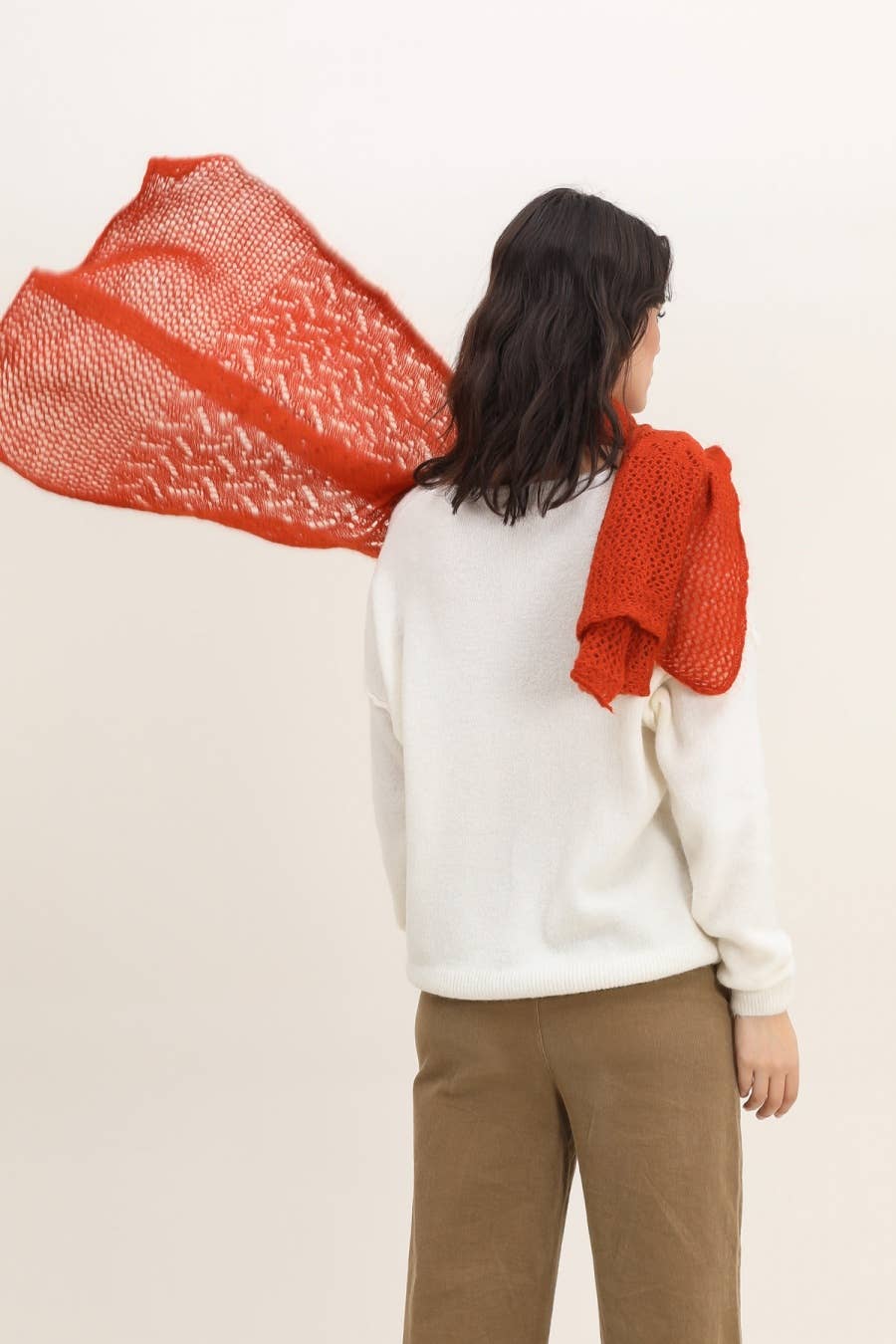 NAÏS PARIS - Wholesale Scarf - Women's - OPENWORK MOHAIR WOOL SHAWL18