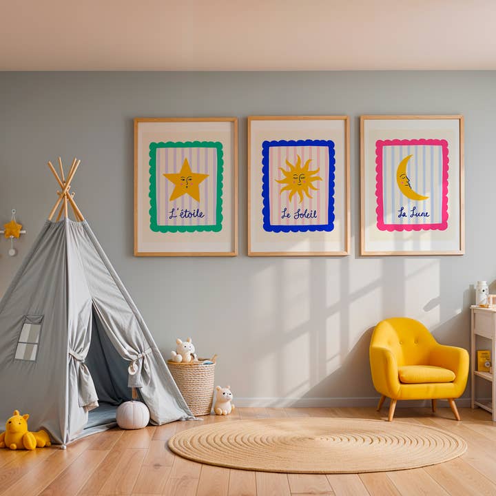 Three Strands Design - Wholesale Art Print - Kids & Baby - L’Étoile Star Kids Wall Art Print2