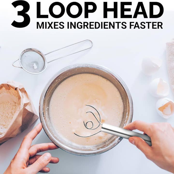 Zulay Kitchen - Wholesale Whisk - Danish Dough Whisk Stainless Steel - Single Eye Dough Hook12