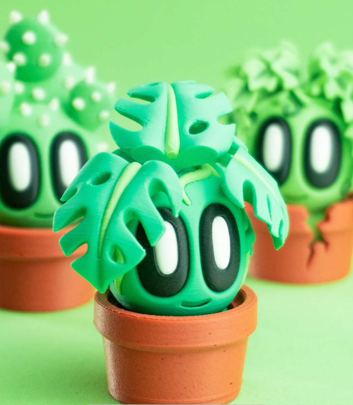 Great American Designs - Wholesale Decorative Figurine - Blob Plants, Mini Plant Collectible Art Toy with Pot, 3D 3